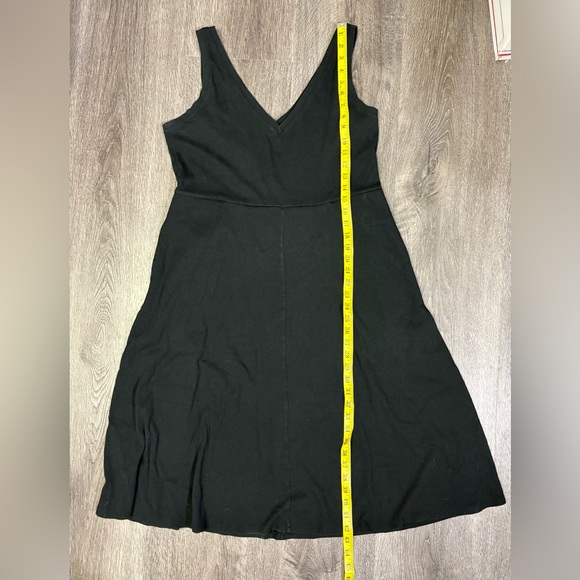 A New Day Sleeveless Micro Ribbed Black Fit N Flare Dress Pockets Dbl V-Neck XXL - Picture 8 of 8